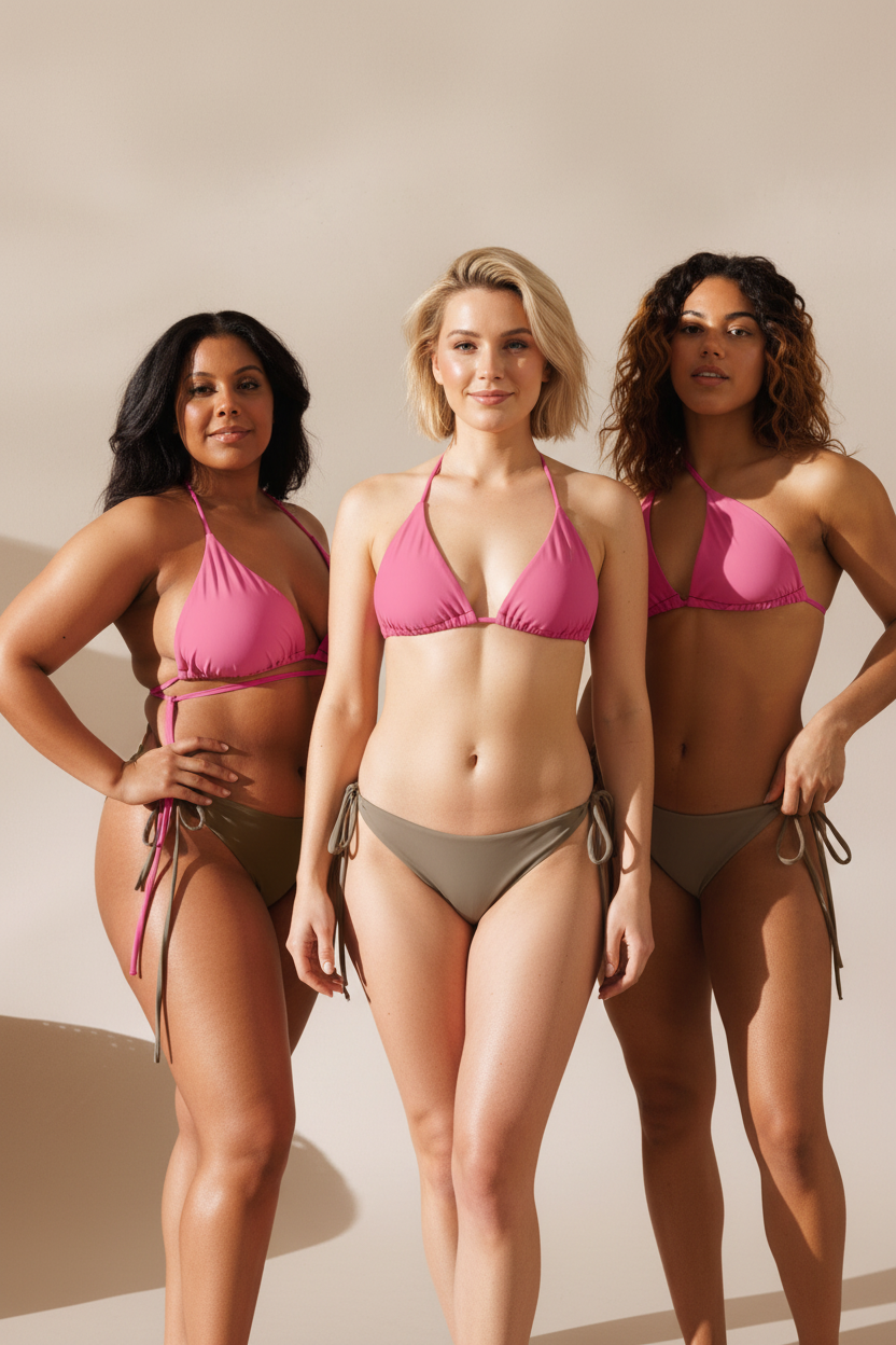 Pink String Bikini Top | Women's Swimwear