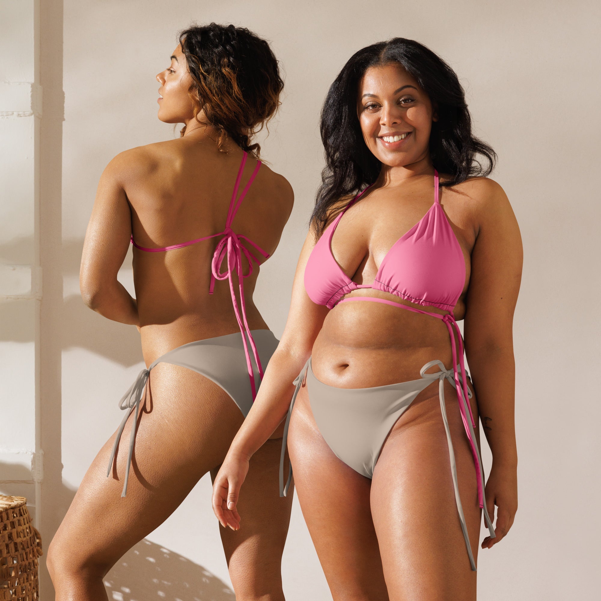 Pink string bikini top - Liana Noah Swim